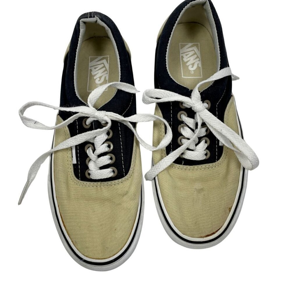 Women's size 8 Tan and Black Striped Van's Tennis Shoes